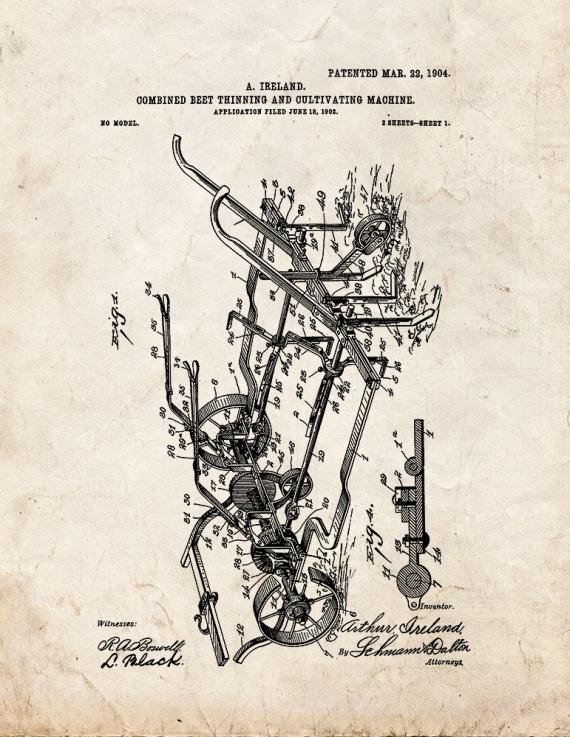 Patent Blueprint 184 1 12 A4 Photo Print