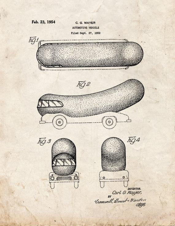 Patent Blueprint 1847 1 12 A4 Photo Print