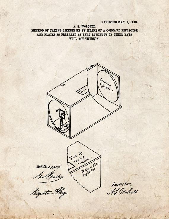 Patent Blueprint 1855 1 12 A4 Photo Print