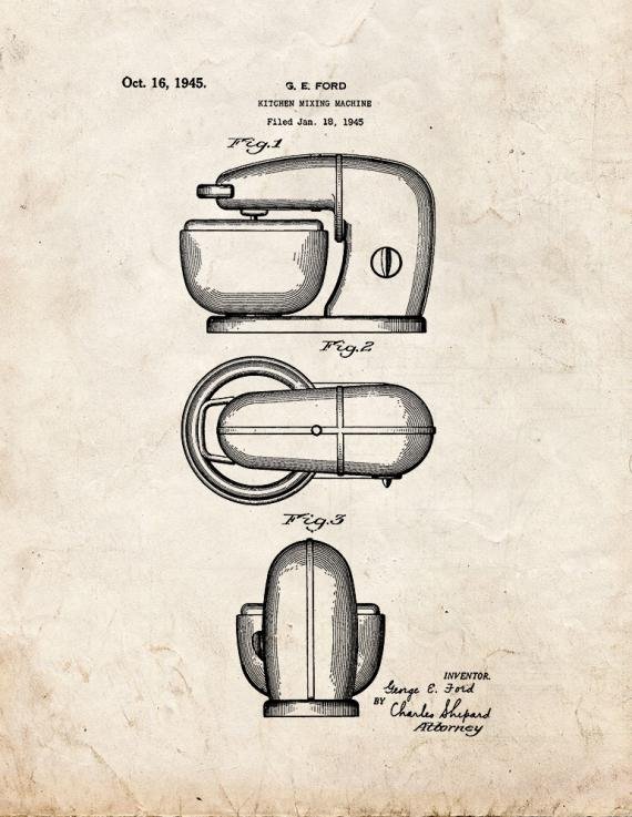 Patent Blueprint 1862 1 12 A4 Photo Print
