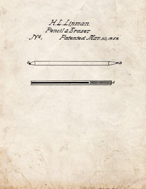 Patent Blueprint 1876 1 12 A4 Photo Print