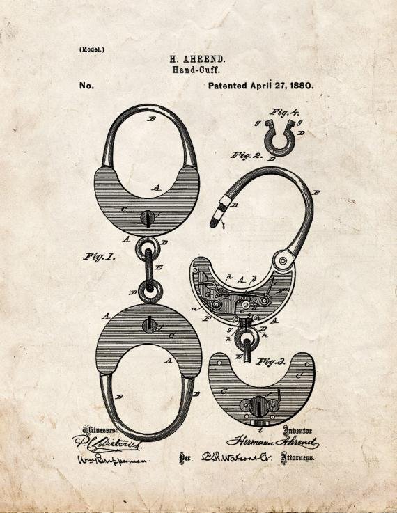 Patent Blueprint 1879 1 12 A4 Photo Print