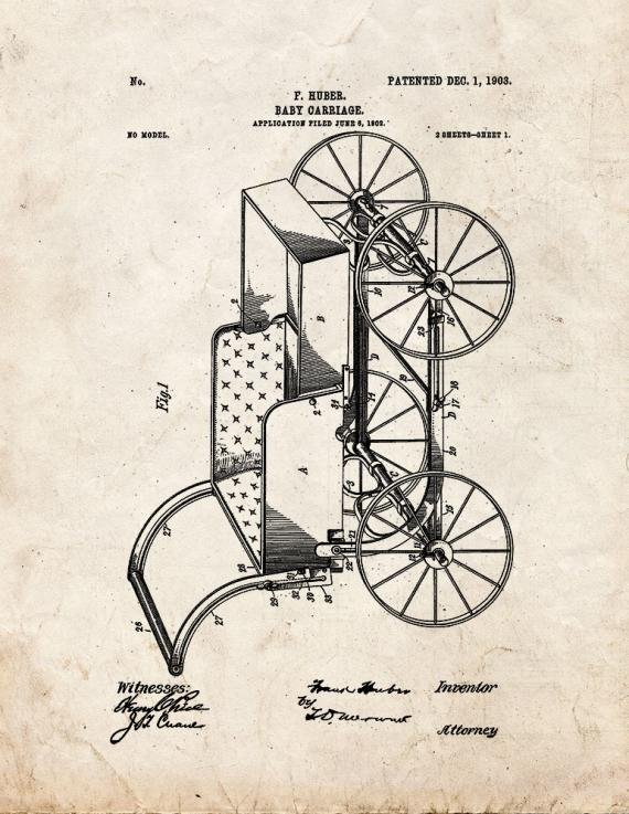 Patent Blueprint 188 1 12 A4 Photo Print