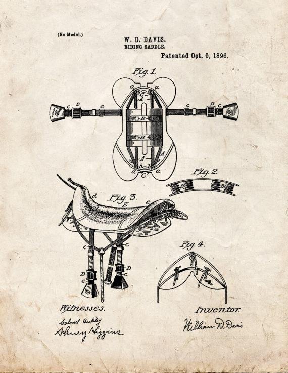 Patent Blueprint 1886 1 12 A4 Photo Print