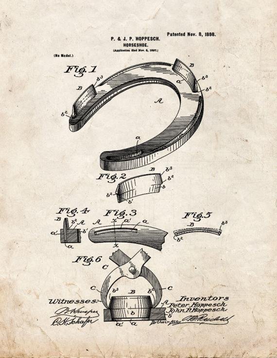 Patent Blueprint 1889 1 12 A4 Photo Print