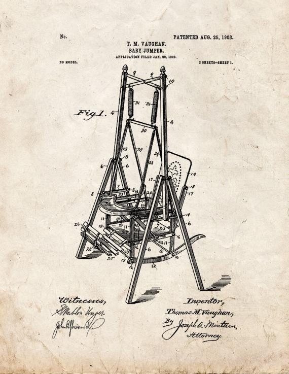 Patent Blueprint 189 1 12 A4 Photo Print