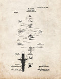 Patent Blueprint 1890 1 12 A4 Photo Print