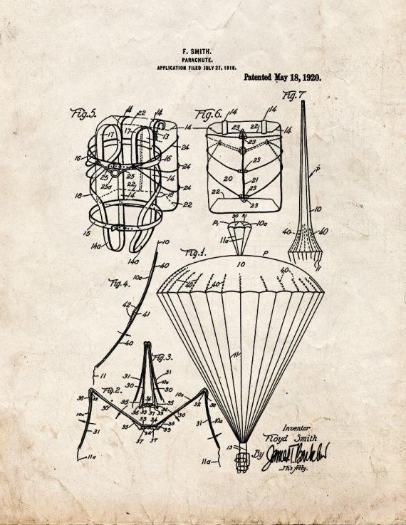 Patent Blueprint 1898 1 12 A4 Photo Print