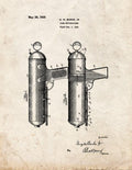 Patent Blueprint 1909 1 12 A4 Photo Print