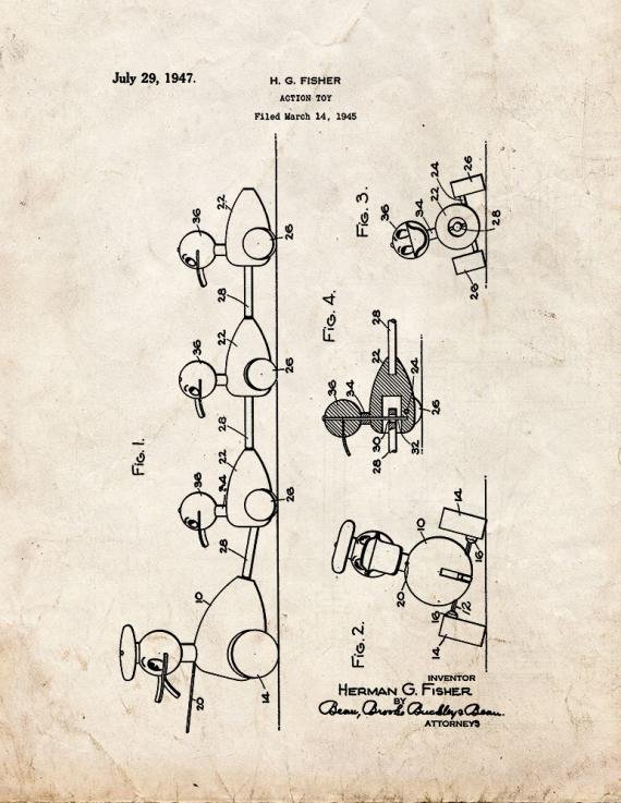 Patent Blueprint 191 1 12 A4 Photo Print