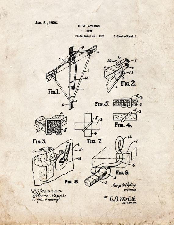 Patent Blueprint 1911 1 12 A4 Photo Print