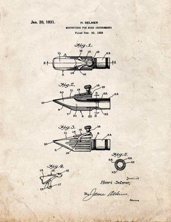 Patent Blueprint 1920 1 12 A4 Photo Print