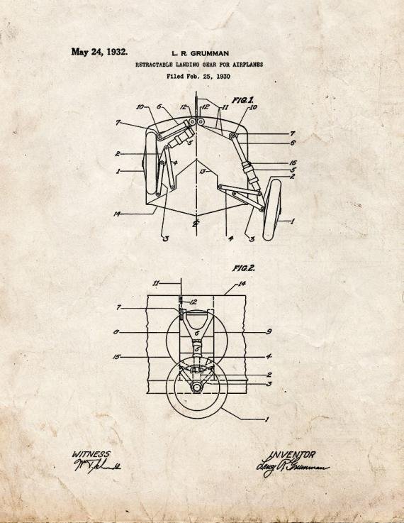Patent Blueprint 1922 1 12 A4 Photo Print
