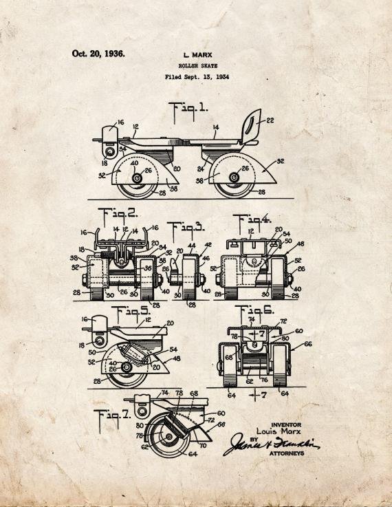 Patent Blueprint 1927 1 12 A4 Photo Print