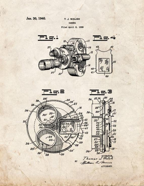 Patent Blueprint 1930 1 12 A4 Photo Print