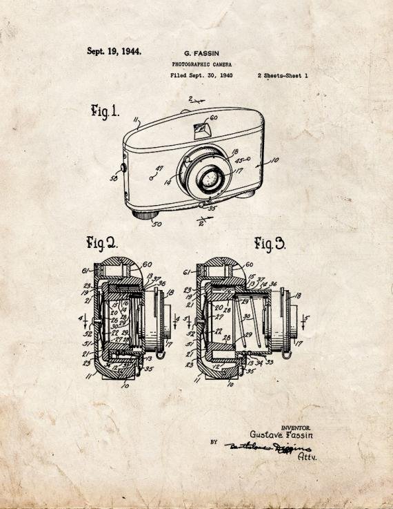 Patent Blueprint 1933 1 12 A4 Photo Print