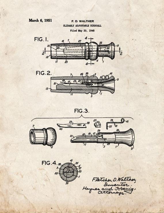 Patent Blueprint 1941 1 12 A4 Photo Print