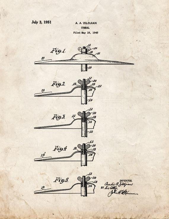 Patent Blueprint 1942 1 12 A4 Photo Print