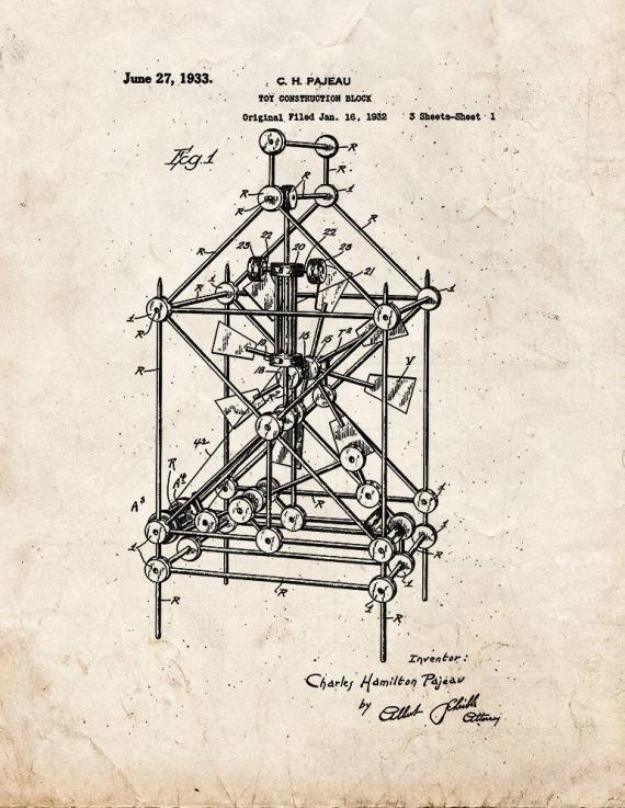 Patent Blueprint 195 1 12 A4 Photo Print