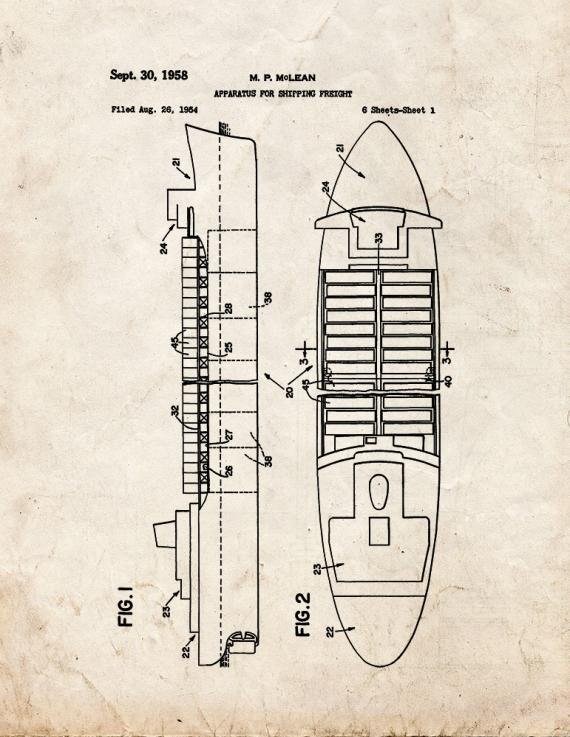 Patent Blueprint 1950 1 12 A4 Photo Print