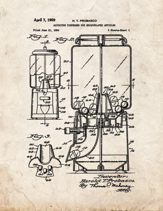 Patent Blueprint 1951 1 12 A4 Photo Print