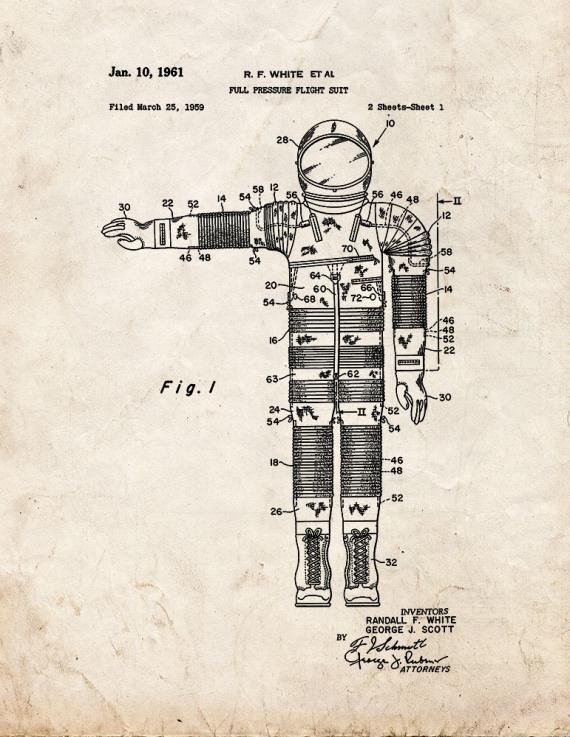 Patent Blueprint 1956 1 12 A4 Photo Print
