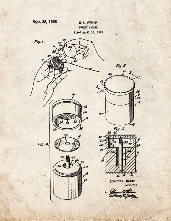 Patent Blueprint 1962 1 12 A4 Photo Print