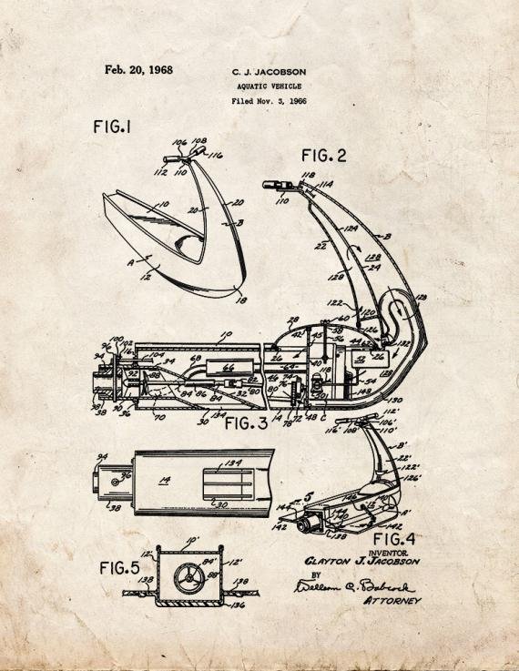 Patent Blueprint 1968 1 12 A4 Photo Print