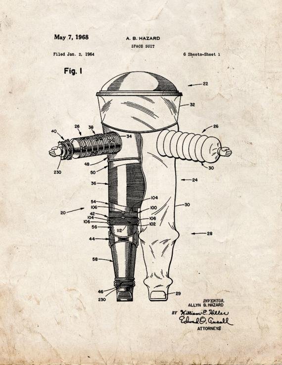 Patent Blueprint 1969 1 12 A4 Photo Print