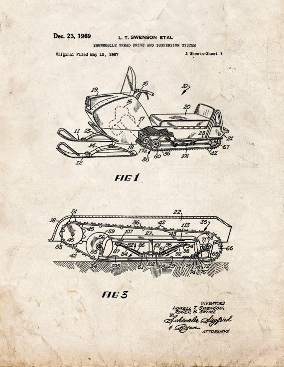 Patent Blueprint 1971 1 12 A4 Photo Print