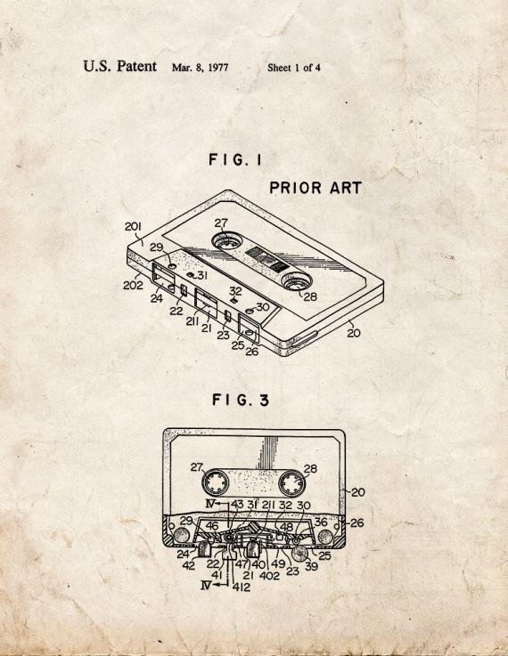 Patent Blueprint 1976 2 12 A4 Photo Print