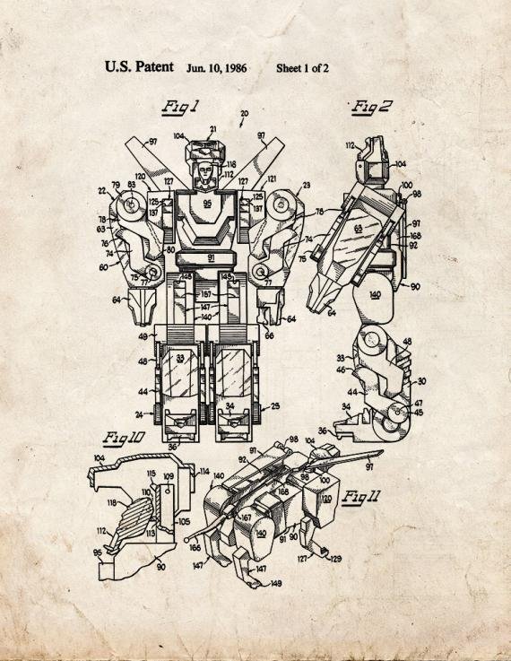 Patent Blueprint 1980 2 12 A4 Photo Print