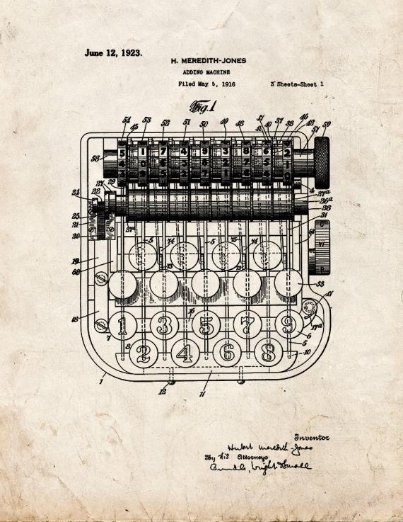Patent Blueprint 2038 1 12 A4 Photo Print