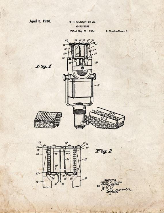 Patent Blueprint 2062 1 12 A4 Photo Print