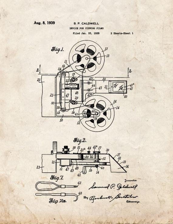 Patent Blueprint 2064 1 12 A4 Photo Print