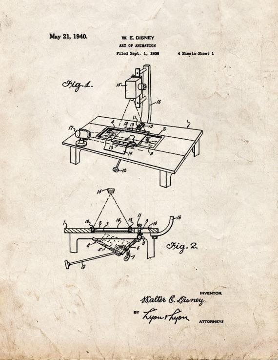 Patent Blueprint 2067 1 12 A4 Photo Print
