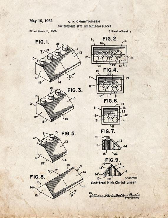 Patent Blueprint 2081 1 12 A4 Photo Print