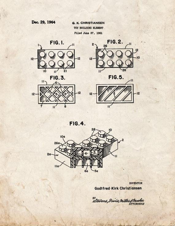 Patent Blueprint 2085 1 12 A4 Photo Print