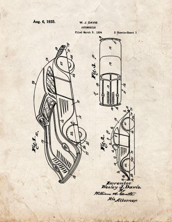 Patent Blueprint 209 1 12 A4 Photo Print