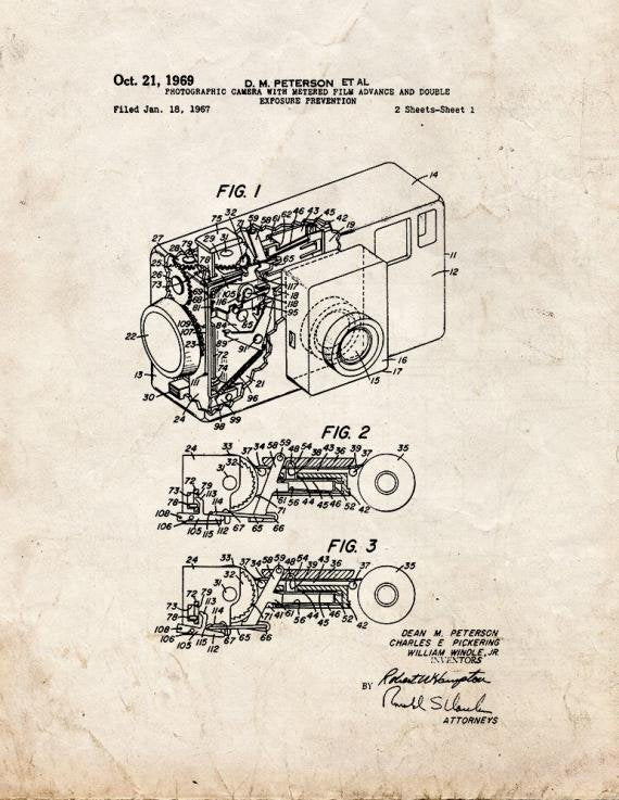 Patent Blueprint 2092 1 12 A4 Photo Print