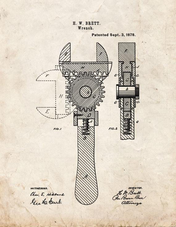 Patent Blueprint 2100 1 12 A4 Photo Print