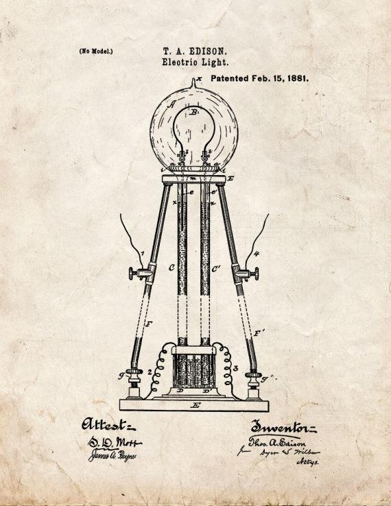 Patent Blueprint 2103 1 12 A4 Photo Print