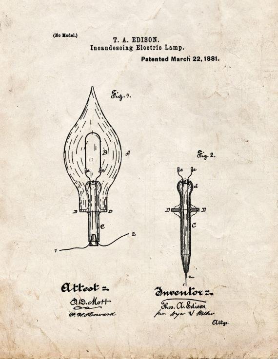 Patent Blueprint 2104 1 12 A4 Photo Print