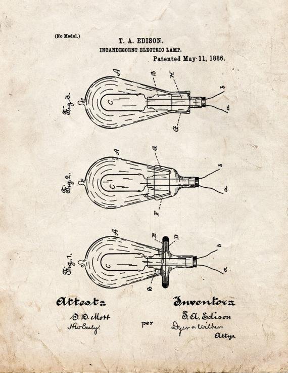Patent Blueprint 2110 1 12 A4 Photo Print
