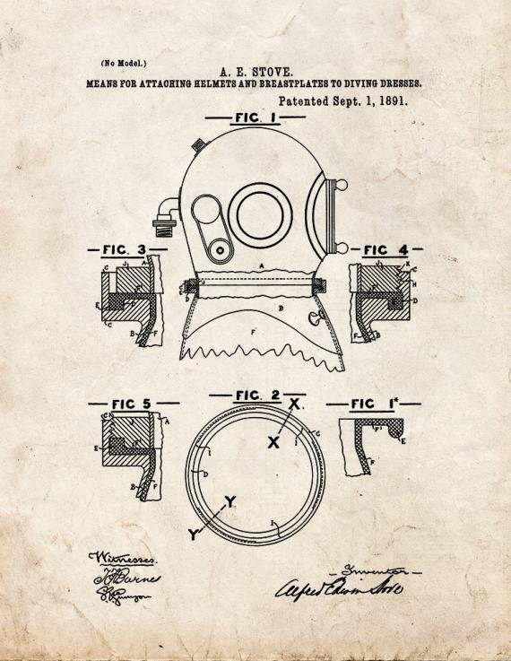 Patent Blueprint 2124 1 12 A4 Photo Print