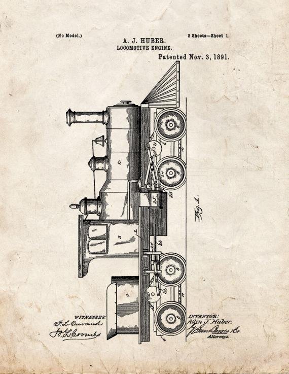 Patent Blueprint 2125 1 12 A4 Photo Print