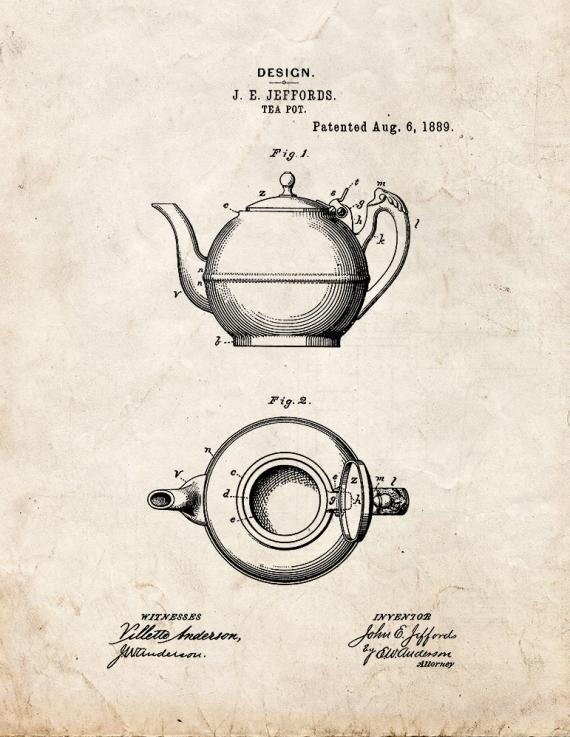 Patent Blueprint 2129 1 12 A4 Photo Print