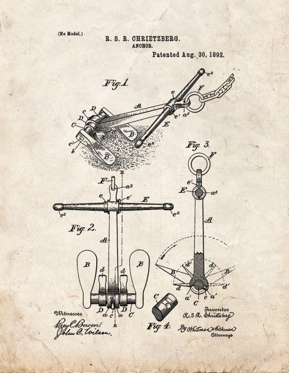 Patent Blueprint 2138 1 12 A4 Photo Print