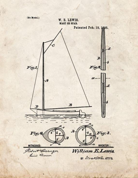 Patent Blueprint 2145 1 12 A4 Photo Print
