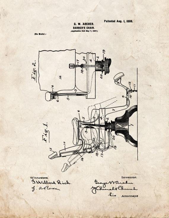 Patent Blueprint 2155 1 12 A4 Photo Print